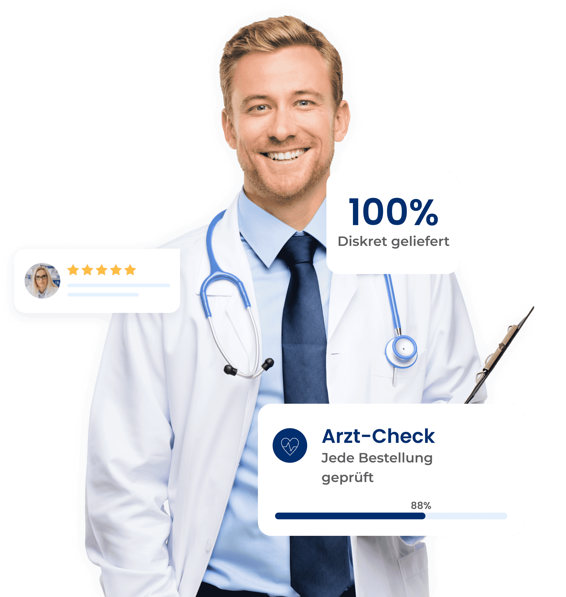 Medical professional with stethoscope